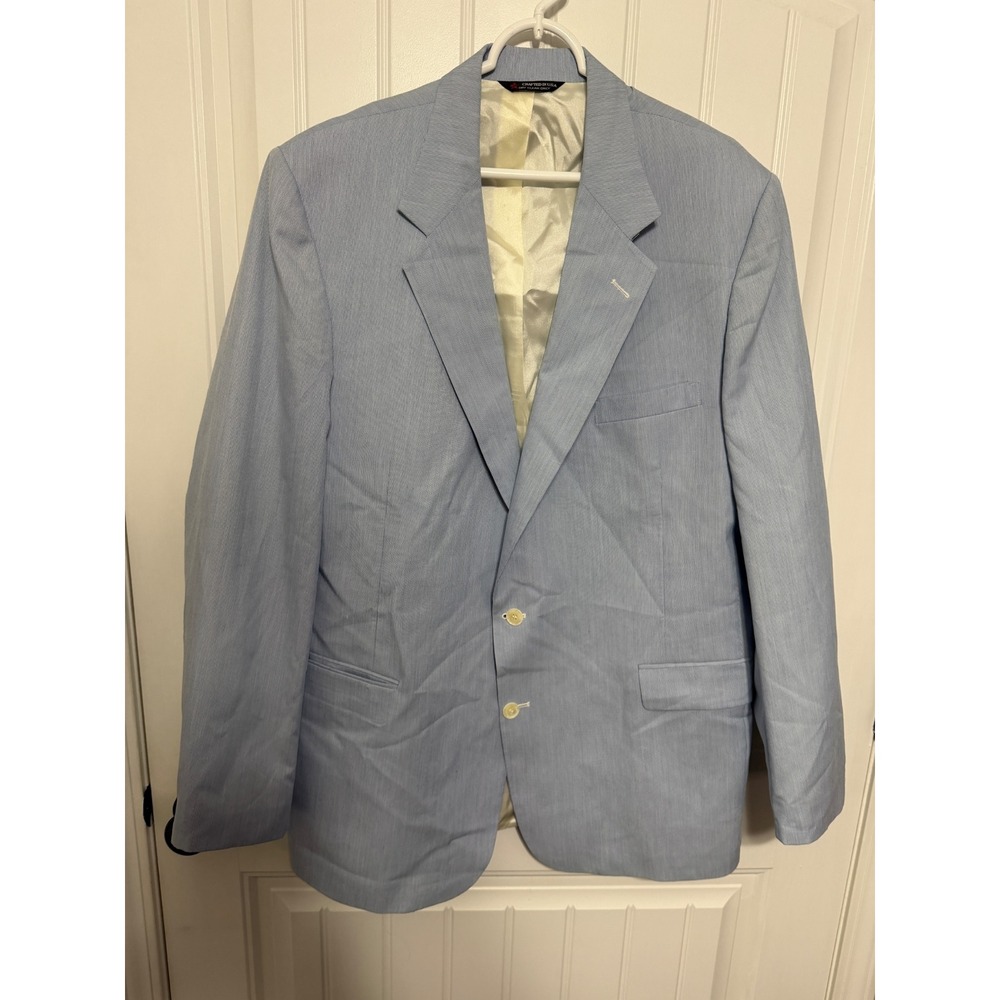 Middishade Blazer Mens 46XL Light Blue Two Button Classic Sport Coat EUC